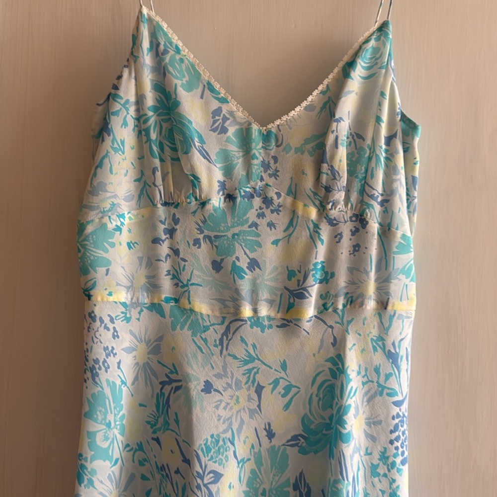 Ann Taylor floral dress sleeveless strap dress - Picture 5 of 9